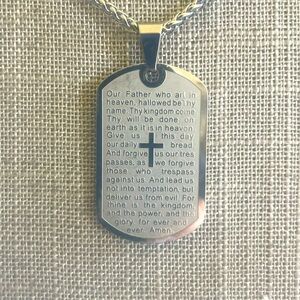 The Lord’s Prayer dog tag